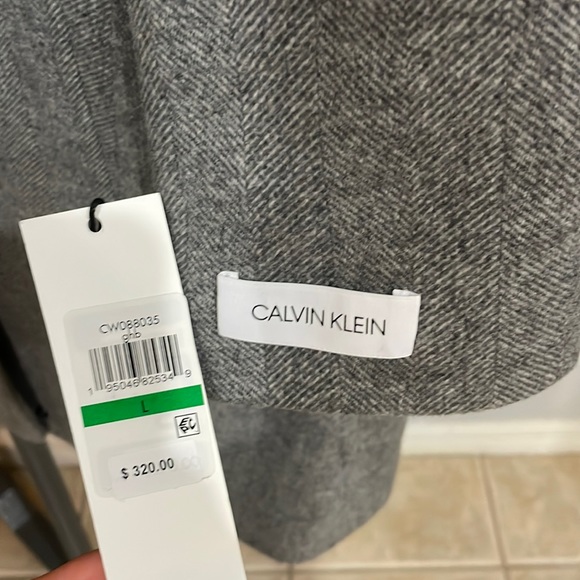 Calvin Klein Grey Dress Coat Size L - Picture 4 of 7